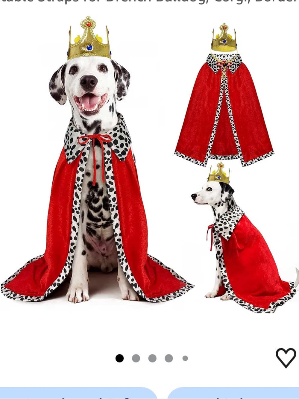 Medium Dog Halloween Costumes, King Costume Crown Ha